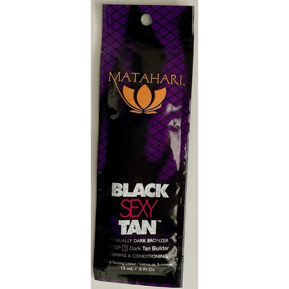 MATAHARI Black Sexy Tan Dark Bronzer Tanner Tanning Bed Bronzing Lotion .5oz